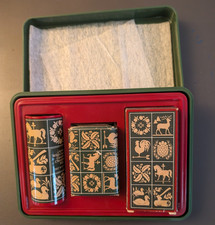 Vintage Avon Black Suede 1982 Christmas Collection Original Case & Case picture