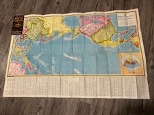 Rare: Original 1939 WWII Kroll North Pacific Map—6‑Color Lithograph—Early WWII picture