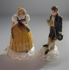 Vintage Gerold Porzellan Bavaria Courting Couple Figurines Pair West Germany Set picture