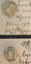 Lot of 2 Presidential Campaign Buttons for Matthew Stanley Quay 1896 picture