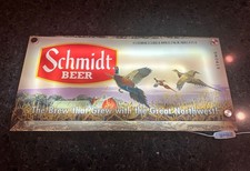 Schmidt Beer Pheasant LED Lighted Sign 12x24 Acrylic Bar Man Cave Hunting Decor picture