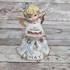 Vintage Lefton May Angel Mother Cake Rhinestones 1987J picture