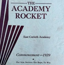 East Corinth Academy Rocket 1939 Maine Publication Commencement Book PB 2 DWOO picture
