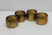 Vintage Soundry Set of 4 Solid Brass Napkin Rings picture