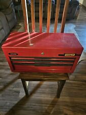 Red stanley 3 drawer metal tool box picture