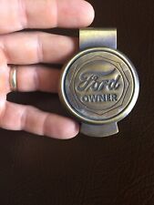 Ford Motor Money Clip HOTROD Mustang Car Truck AUTO Metal Cash Collector Patina picture