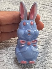 101 VTG. Blue Bunny with Pink Accents Plastic Rattle picture