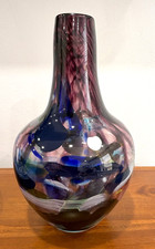 Hand-blown Studio Art Glass Vase-end of day 9