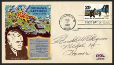 Hershel W. Williams d2022 signed autograph US Marine MOH WWII PSA Stickered picture