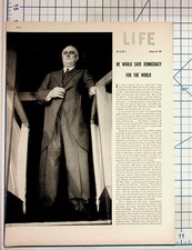 1939 LIFE Magazine FDR Congress Capitol Building WWII Era Ephemera picture