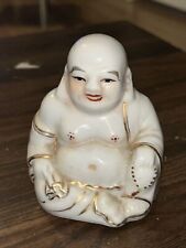 VINTAGE CERAMIC POTTERY FIGURINE of SEATED ASIAN BUDDHA picture