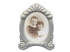 Jugendstil JIN MJB Hammered Martelé Miniature CDV Picture Photo Frame Easel Back picture