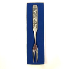 Vintage Hardanger Konge Tinn Pewter Handle Viking Pickle / Olive Fork – Norway picture