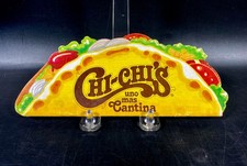 Vintage Chi-Chi's Uno Mas Cantina Restaurant Menu ~  Taco Shape Cambridge Print picture