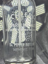 RARE ANTIQUE ORIGINAL DR. PEPPER BOTTLING CO.  SELTZER BOTTLE 