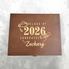 Personalized Graduation Memory Box Custom Keepsake Gift Class of 2026 picture