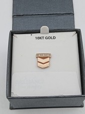 10K Gold EMB cTo Lapel Pin Tie Tack 3 Stars Service Award picture