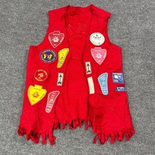 Vintage YMCA Indian Princess Vest Adult Large Patches Shakti Nation Guide 80s picture