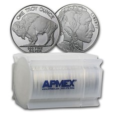 1 oz Silver Round Buffalo (Tube of 10) .999 Fine Silver picture