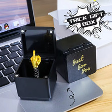 Christmas Interesting Prank Gift Middle Finger In Box Christmas Box Funny Creati picture