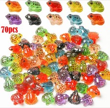 70PCS Luminous Mini Resin Frog Miniature Frog Figurines 10 Colors Tiny Frogs New picture