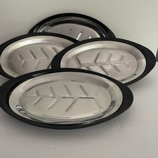 Aluminum Sizzling Platters On Bakelite Base Lot Of 4 Nasco Check Details In Desc picture