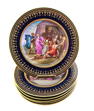 Royal Vienna Style Austria Plate for Alexander & Oviatt- 1915s(sold by plate) picture