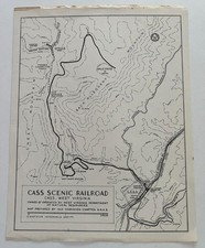 Cass West Virginia Scenic Railroad Map Old Dominion Chapter NRHS c: 1960's picture