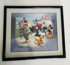DISNEY SERICEL ART FAB 5 / FABULOUS FIVE ON MOVIE SET - CAL ARTS Matted/Framed picture