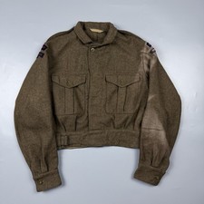 Vintage 1954 British Army Battledress Blouse Jacket Size 14 Bradford GS CCF RA picture