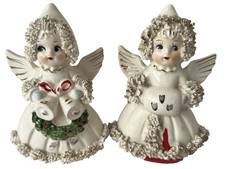 Vtg Japan Commodore Christmas Angel Salt & Pepper Shakers 4