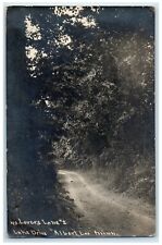 1911 Lovers Lane Lake Drive Albert Lea Minnesota MN RPPC Photo Postcard picture