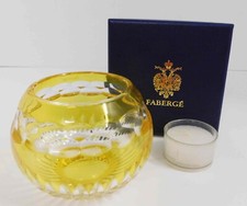 New Faberge Yellow  Crystal Nadya Voltive/Candle Holder w/ Box picture
