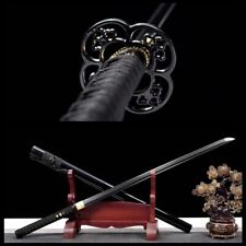 handmade Black 1060 Steel Blade Japanese Samurai Sword katana Full Tang Sharp  picture
