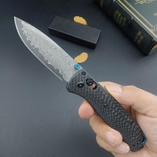 Benchmade 535-3 Bugout CPM Damascus Carbon Fiber AXIS Lock EDC Knife picture