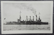 Vintage 1918-30 WWI Era USN United States Navy B&W RPPC Postcard Military Ship picture