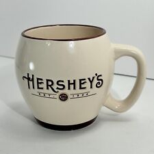 Hershey's Est.1894 Cream Brown Barrel Ceramic Coffee Cup Mug Hot Chocolate picture