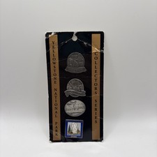 Yellowstone Vintage National Park Collector Series Pins 1997-2000 New on Card picture