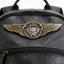 Skull Wing Biker Vintage Lapel Pin Fashion Metal Badge Accessory  T#1 picture