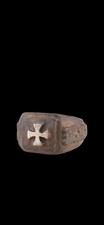 Antique Ww2 Era Central European Unique Europe 1940s Soldiers Amulet Ring picture