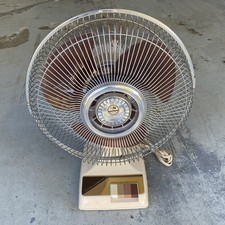 Vintage 12” Oscillating Fan 3 Speed Amber Brown Blades KH-203 1980s TESTED Retro picture