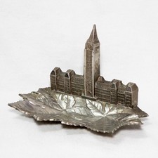 Vintage Parliament Building Centre Block Ottawa Canada Metal Souvenir Ashtray picture