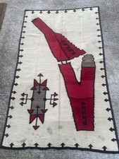 Dine Navajo Transitional Circa 1900-20 Pictorial Chapter House? Esoteric Blanket picture