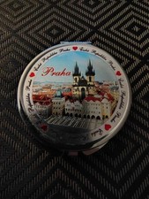 vintage praha compact  mirror picture