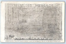 c1910's Wireless Message Novelty Place Left Thumb On Sender Direction Postcard picture