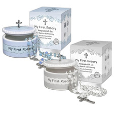 My First Rosary and Keepsake Box Set Catholic Baptism Gift Boys First Communion picture