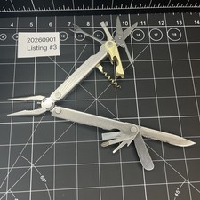 CLEAN Rare Leatherman Flair Folding Multi-Tool Stainless Knife Pliers USA picture