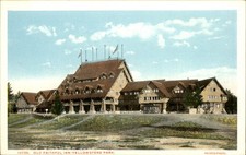 Yellowstone Park WY Old Faithful Inn Haynes Photo c1900s-10s Vintage Postcard picture