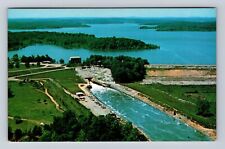 Poplar Bluff MO-Missouri, Lake Wappapello Dam & Spillway, Vintage Postcard picture