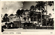 PC SINGAPORE, RAFFLE'S HOTEL, Vintage REAL PHOTO Postcard (b47629) picture